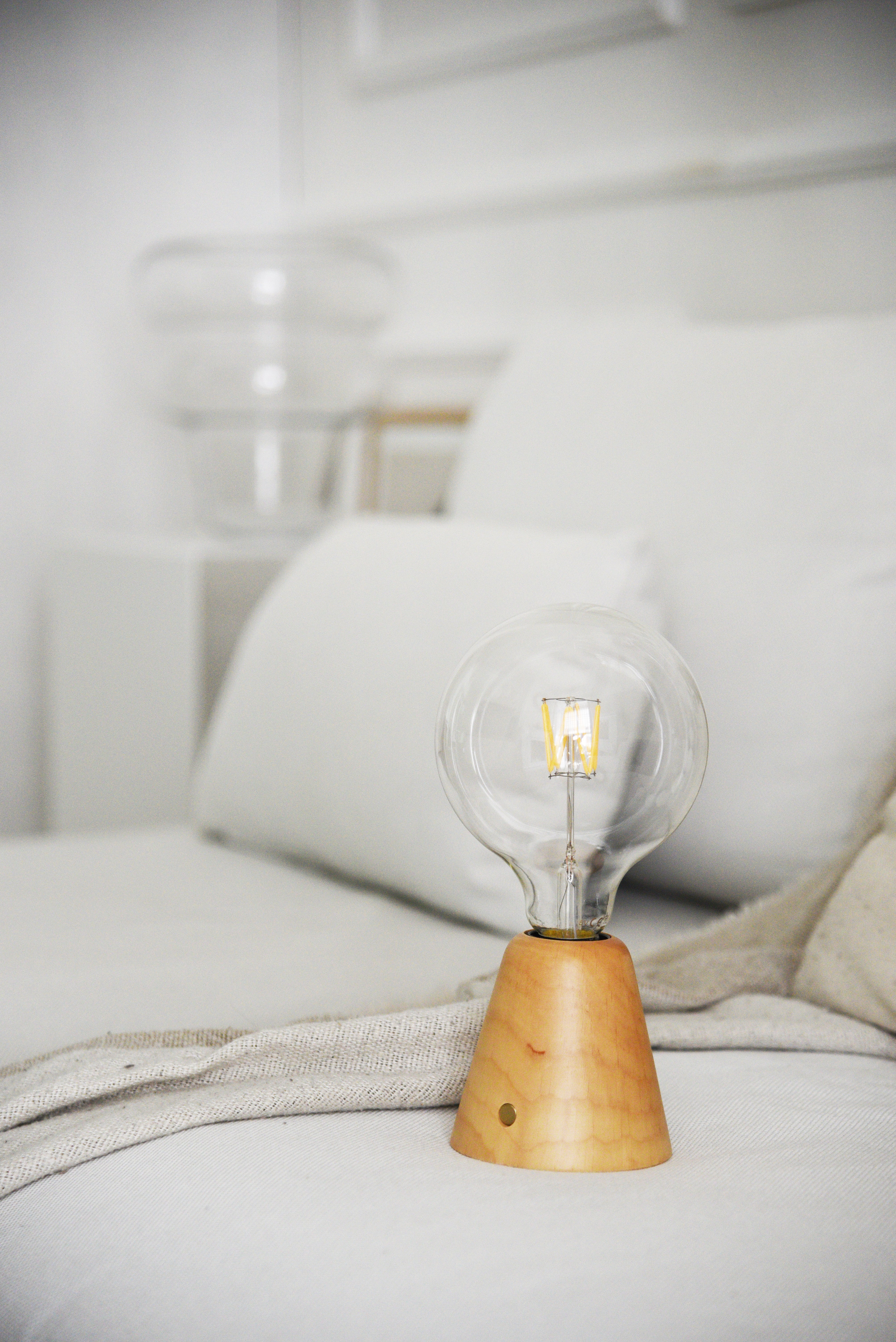 CABLESS01 LED Portable Lamp G125 Light Bulb Set Black