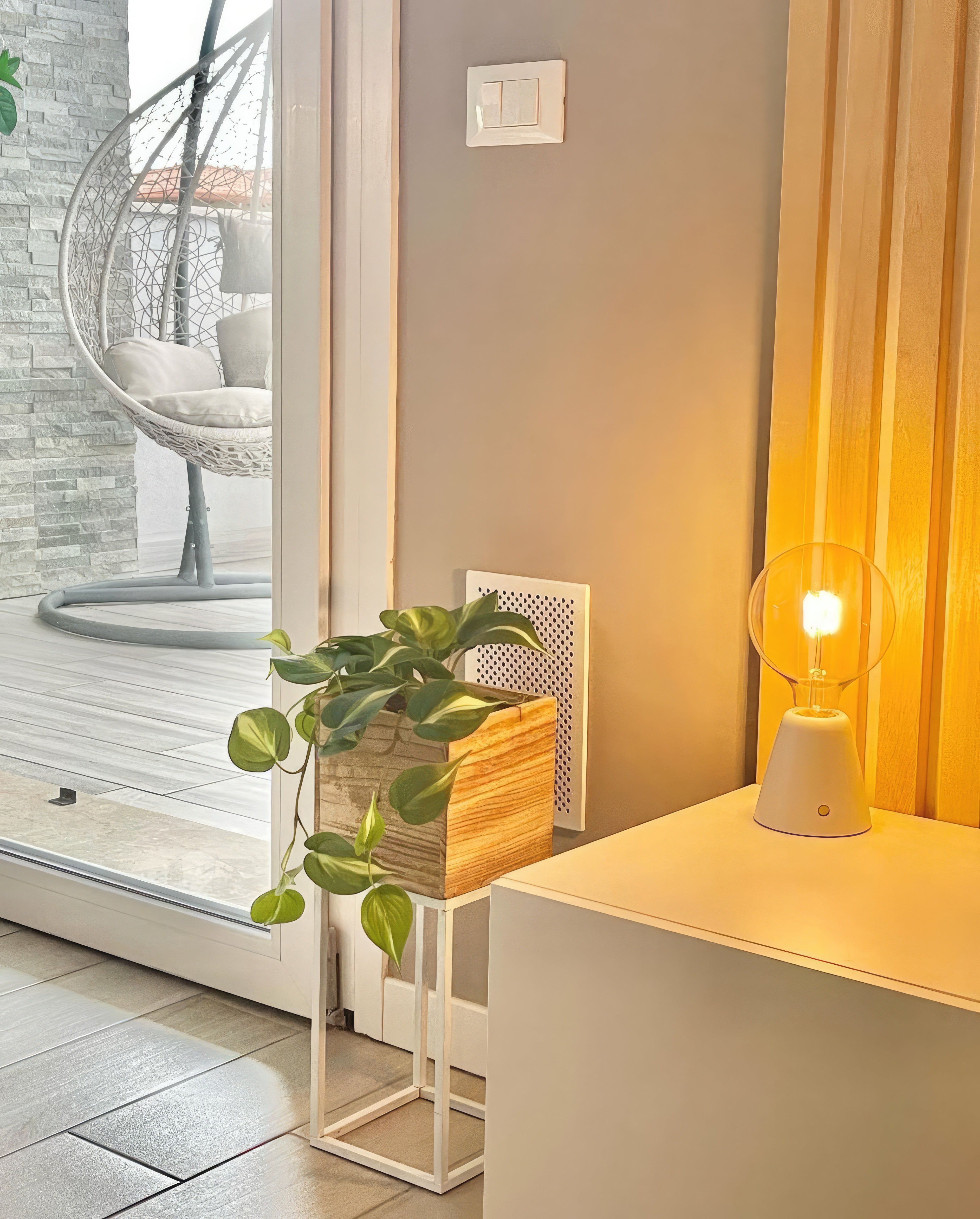 CABLESS01 LED Portable Lamp G125 Light Bulb Set Black