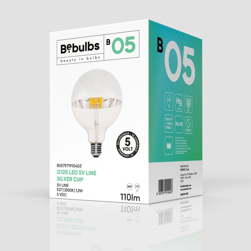 LED Light Bulb Half Sphere B05 5V Silver