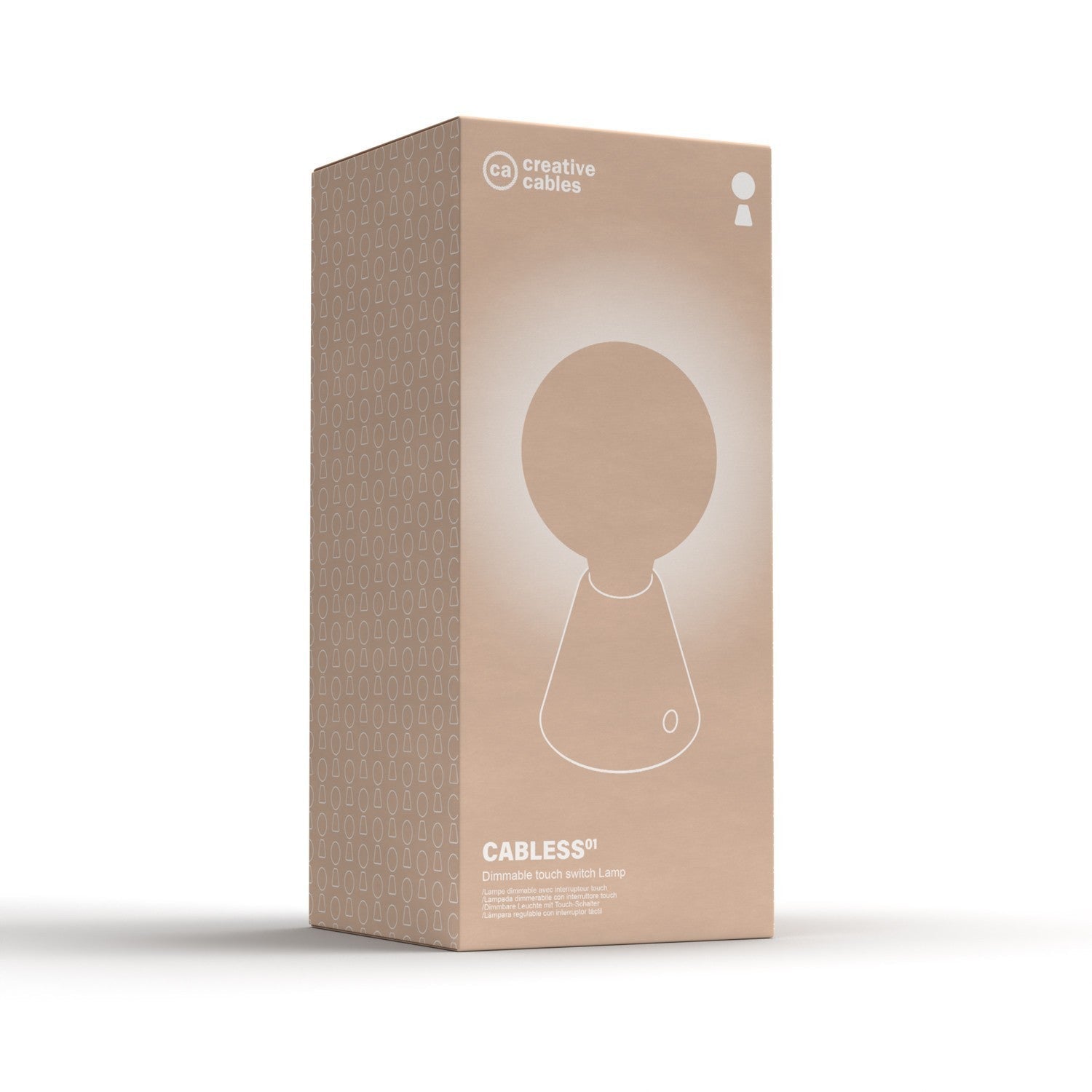 CABLESS01 LED Portable Lamp G125 Light Bulb Set Black