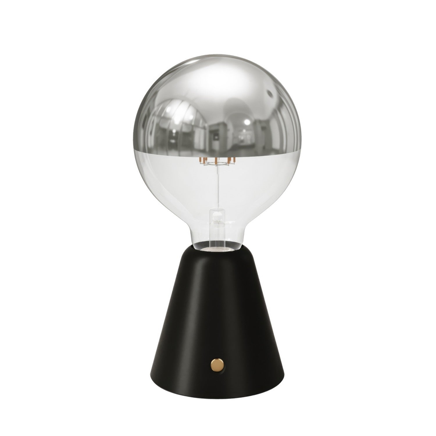CABLESS01 LED Portable Lamp G125 Half Sphere Globe Light Bulb Set Black