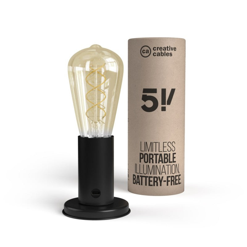 SI! 5V Portable Lamp in Gift Box Black