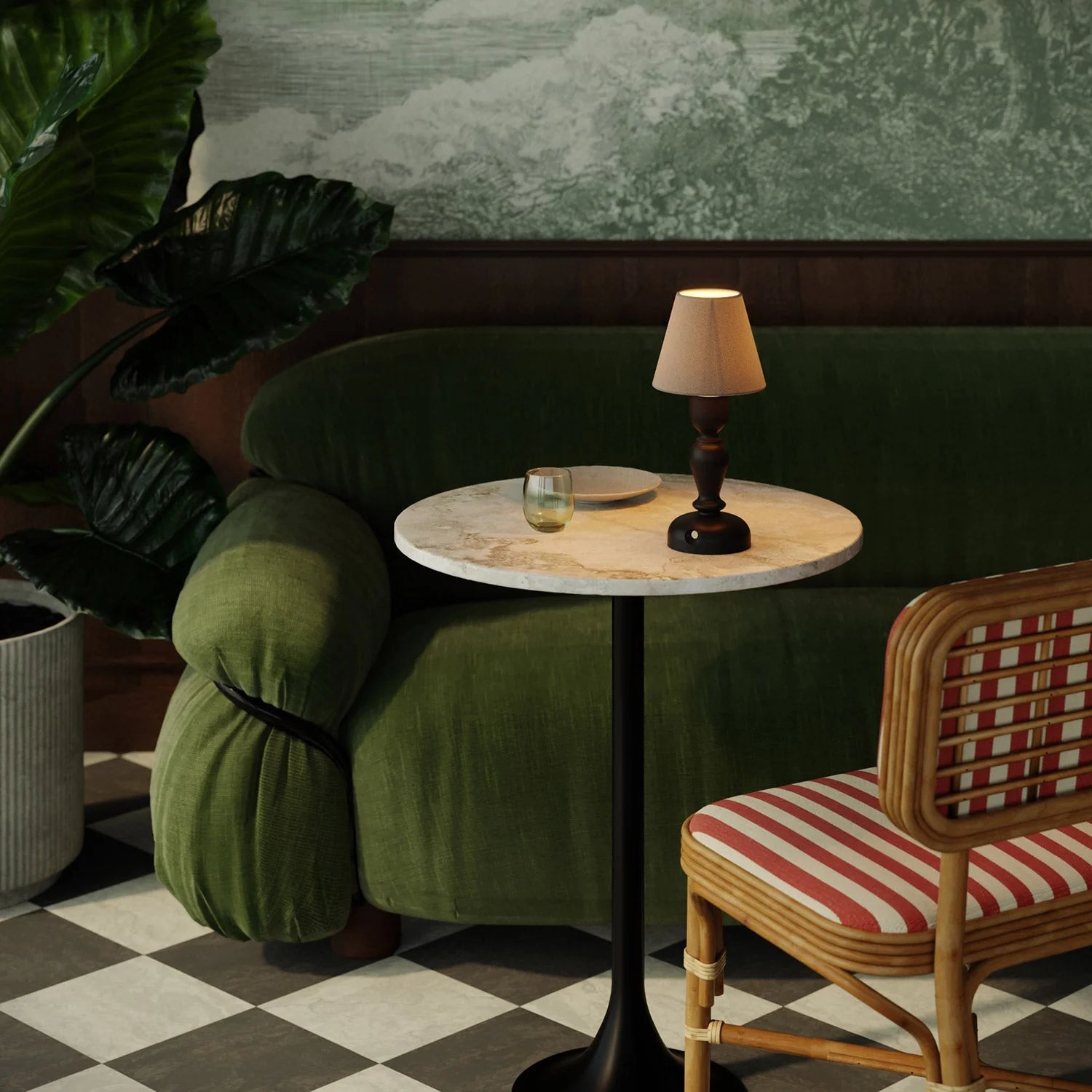 CABLESS14 ポータブルランプ（シェード＆ドロップ電球セット）Black